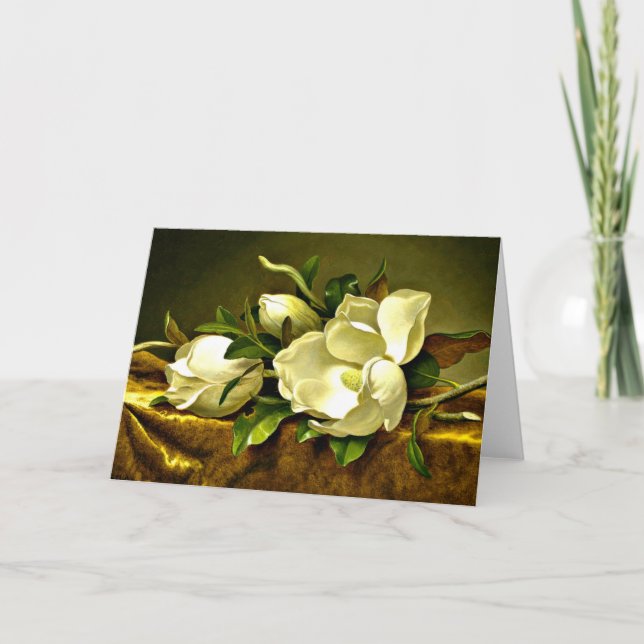 Heade - Magnolias on Gold Velvet Cloth Card (Front)