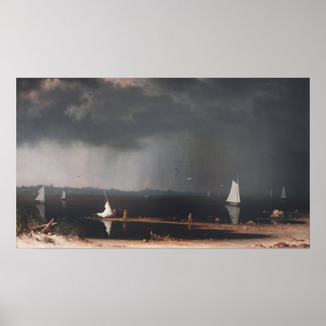 Heade - Thunderstorm On Narragansett Bay Poster (Front)