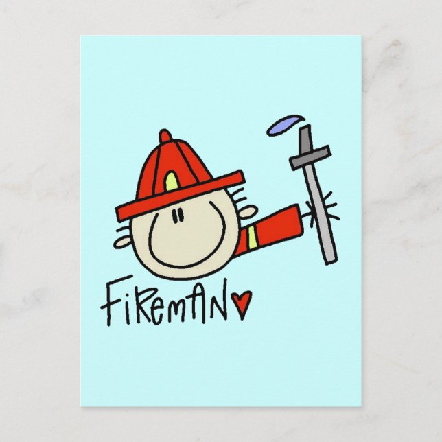 headfiremanmale postcard (Front)