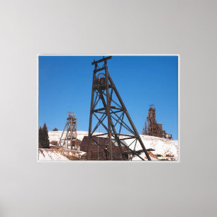 Headframe of a Gold Mine in Victor, Colorado Canvas Print
