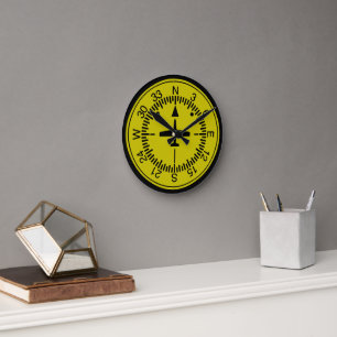 Heading Indicator Pilot Aviation Geek Round Clock