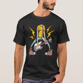 Headless Guitarist Design For Guitar, Bass, Player T-Shirt