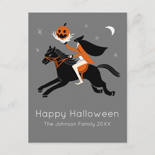 Headless Horseman halloween Postcard (Front)