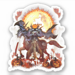 Headless Horseman Happy Halloween Pumpkin