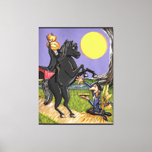 Headless Horseman Ichabod Crane Exchange Halloween Canvas Print