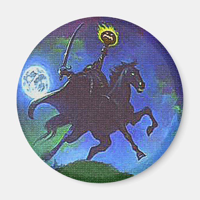 Headless Horseman in the Blue Light Magnet (Front)