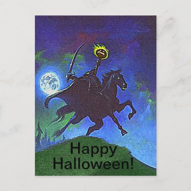 Headless Horseman in the Blue Light Postcard (Front)