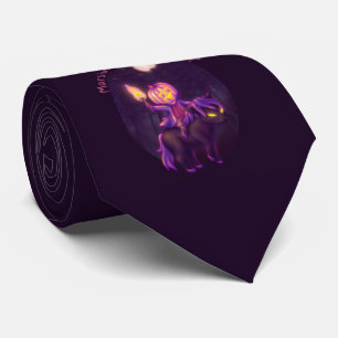 Headless Horseman Roasting Marshmallow Art Tie