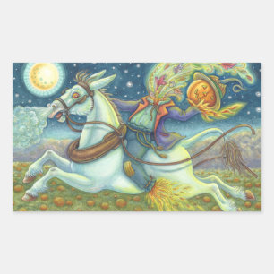 HEADLESS HORSEMAN SCARECROW & MULE STICKERS Rec.