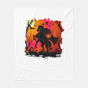 Headless Horseman Shirt Urban Legend Halloween Pum Fleece Blanket