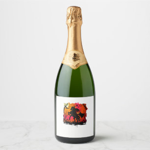 Headless Horseman Shirt Urban Legend Halloween Pum Sparkling Wine Label