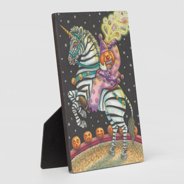 HEADLESS HORSEMAN SLEEPY HOLLOW CIRCUS CLOWN ZEBRA PLAQUE (Side)