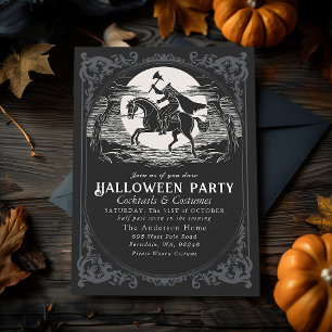 Headless Horseman Sleepy Hollow Halloween Party Invitation