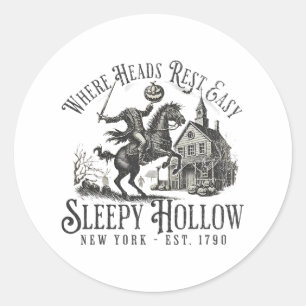 Headless Horseman Sleepy Hollow Jack O Lantern Hal Classic Round Sticker