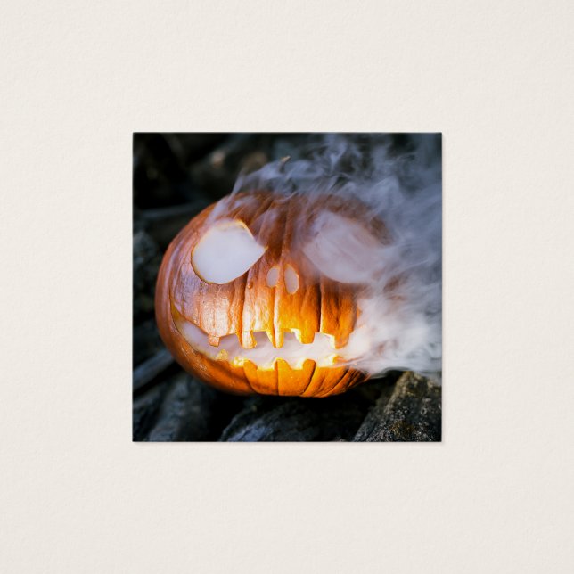 Headless Horseman's Jack-o-Lantern Head a Flame (Front)