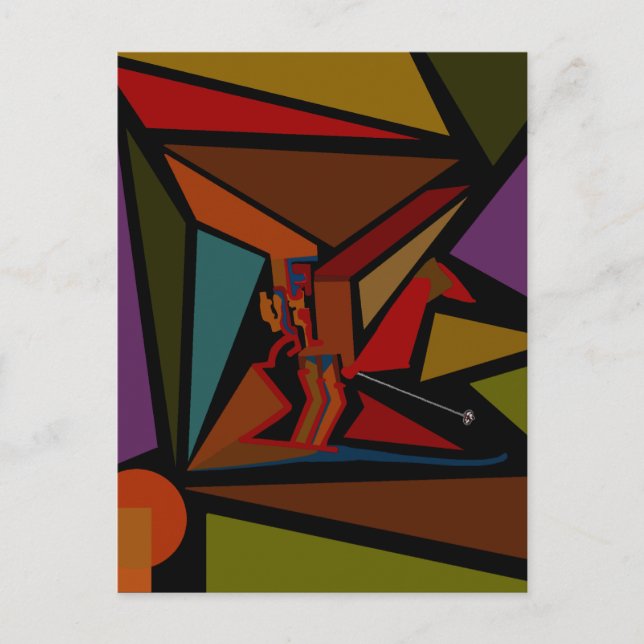 Headless Skier Postcard (Front)