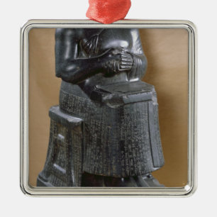 Headless statue of Prince Gudea  as an Metal Tree Decoration