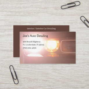 Headlight Automotive American Muscle Car  Business Card