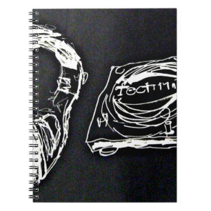 Headphone and DJ Turntable MK2 Spiral Notebook