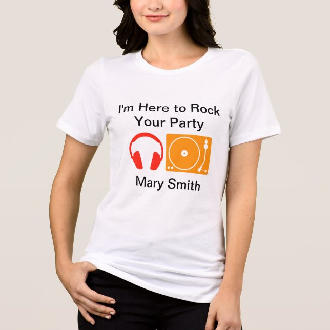 Headphone and Turntable Tri-Blend Shirt (Front)