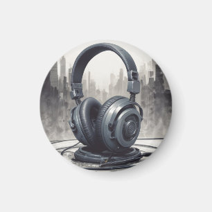 Headphone Artwork Music Lover Magnet