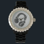 headphone dj timepiece watch<br><div class="desc">A stylised headphone image in a cool item for the dj</div>