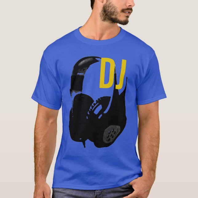 Headphone Pop Art DJ Disc Jockey T-Shirt (Front)