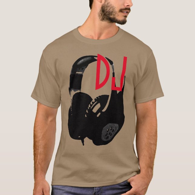 Headphone Pop Art DJ Disc Jockey  T-Shirt (Front)