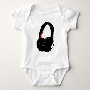 Headphone Pop Art Head Phone Baby Bodysuit