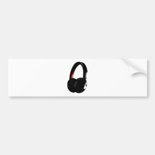 Headphone Pop Art Head Phone Bumper Sticker