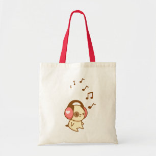 Headphone Pup Tote Bag