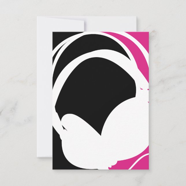 Headphone Silhouette RSVP Card (Front)
