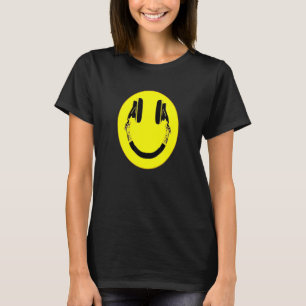 Headphones Face Smile Cool Presents Idea Special F T-Shirt