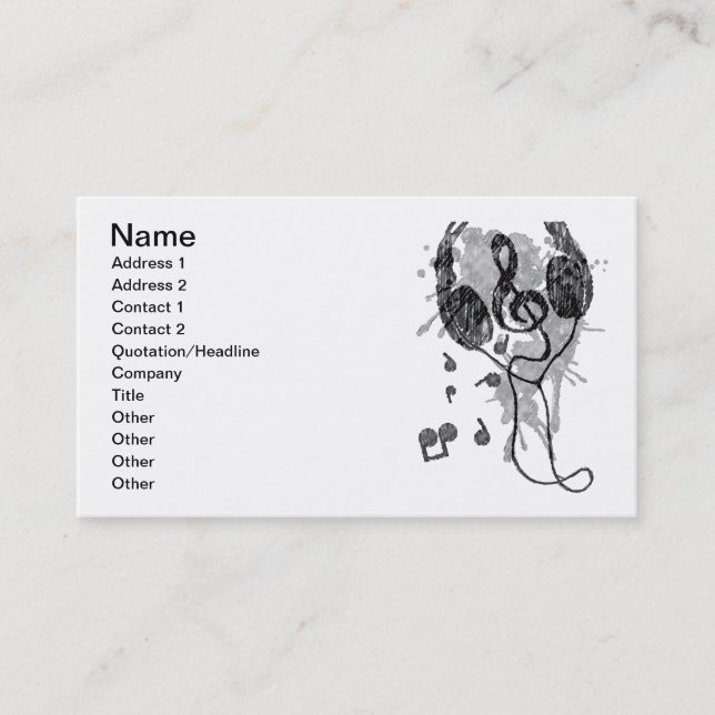 Headphones(G) Business Card (Front)