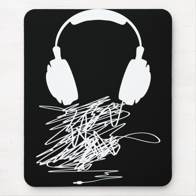 Headphones Mouse Pad (Front)