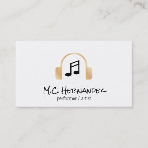Headphones Musical Note Business Card