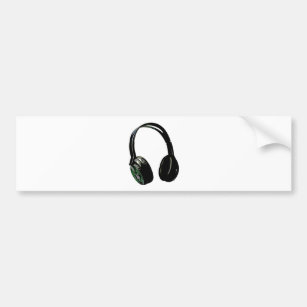 Headphones Pop Art Bumper Sticker