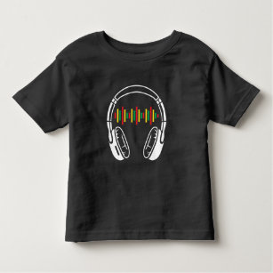 Headphones Reggae Music Lover Rastafari Jamaica Toddler T-Shirt