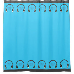 Headphones Shower Curtain