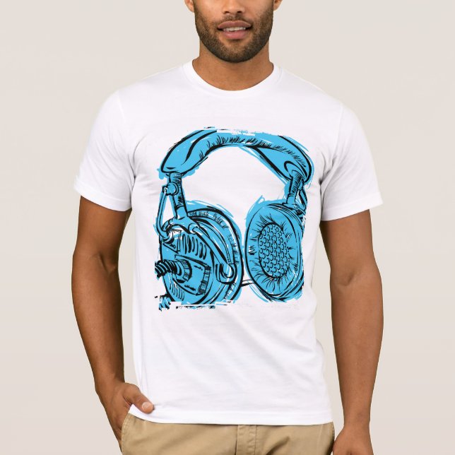 Headphones Sketchbook T-Shirt (Front)