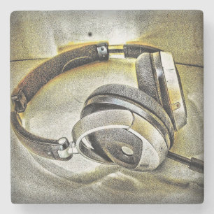 Headphones Stone Coaster