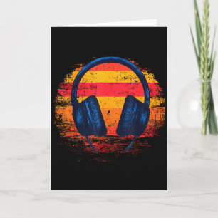 Headphones Sunset Relaxed Music Headphones Music D Card