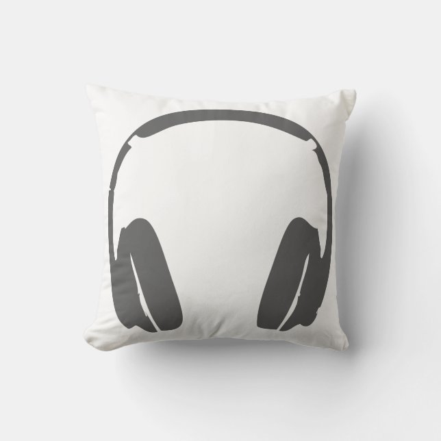 Headphones Throw Cushion (Front)