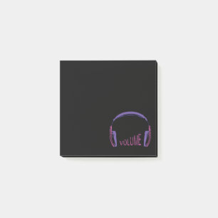 Headphones Volume up Post-it Notes