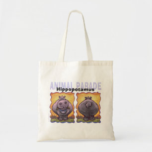 Heads and Tails Hippo Tote Bag