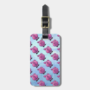 Heads and Tails Pig Pattern Luggage Tag