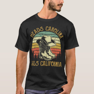 Heads Carolina Tail California Western Cowgirl Cou T-Shirt