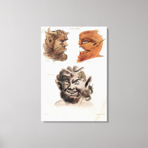 Heads of Evil Demons Canvas Print