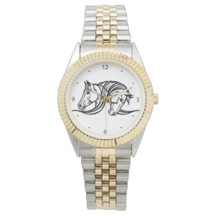 heads of two horses watch