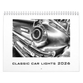 Heads or Tails 2026 Classic Car Lights Calendar